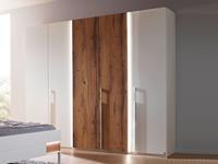 Mobistoxx Kast VALOU 5 deuren mat wit/oak atlantic zonder led