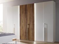 Mobistoxx Kast VALOU 6 deuren mat wit/oak atlantic zonder led