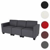 HWC Mendler Modular 3-Sitzer Sofa Couch Lyon grau