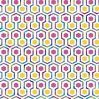 Good Vibes Behang Hexagon Pattern roze en geel