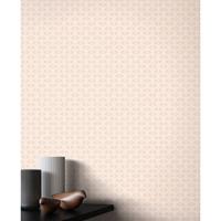 NEWROOM Tapete Beige Vliestapete Glänzend - Mustertapete Glamour Rosa Gold Ornament Pfauenfeder Grafisch - Beige - 