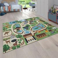 PACO HOME Kinder-Teppich FÃ¼r Kinderzimmer, Spiel-Teppich, Zoo Mit Tiger, BÃr, LÃ¶we, Bunt 80x150 cm