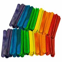 IJslollie stokjes knutselen pakket van 100x stuks Multicolor in verschillende formaten -