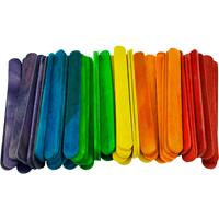 100x stuks muti-color kleur hobby knutselen houtjes/ijslollie stokjes 114 x 10 mm -