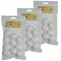 50x stuks hobby knutselen eieren van plastic 4,5 cm -