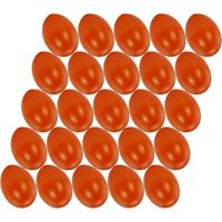 Merkloos 75x stuks donker oranje hobby knutselen eieren van plastic 4.5 cm -