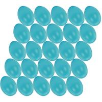 Merkloos 50x stuks lichtblauw hobby knutselen eieren van plastic 4.5 cm -