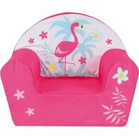 Flamingo kinderstoel/kinderfauteuil 33 x 52 x 42 cm - Safaridieren vogels - Roze