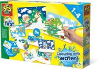 SES CREATIVE Children's Hidden Animals Mega Colouring with Water Set, 12 Months and Above (14459)