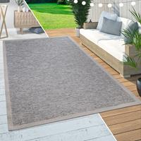 PACO HOME In-& Outdoor Teppich Balkon Terrasse KÃ¼chenteppich BordÃ¼ren Design Modern Beige 80x200 cm - 