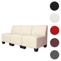 HWC Mendler Modular 3-Sitzer Sofa creme