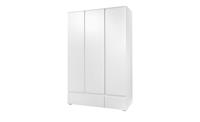 Merkloos IMAGE 60B kledingkast voor volwassenenslaapkamer - Wit decor - 3 deuren + 2 laden 121,6 x H191 x D55 cm