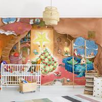 Klebefieber Fototapete Kinderzimmer Wassili Waschbär - Endlich ist Weihnachten