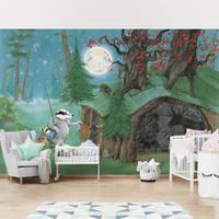 Klebefieber Fototapete Kinderzimmer Wassili Waschbär - Wassili auf dem Heimweg