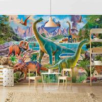 Klebefieber Fototapete Brachiosaurus und Tricaterops