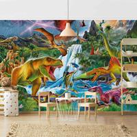 Klebefieber Fototapete Dinosaurier im Urzeitgewitter