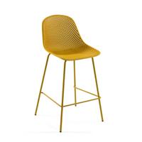 4Home Design Barhocker in Gelb Metall und Kunststoff (4er Set)