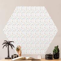 Klebefieber Hexagon Mustertapete selbstklebend Bunte Aquarell Dreiecke