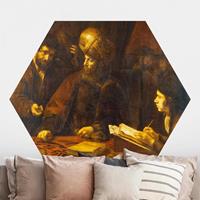 Klebefieber Hexagon Fototapete selbstklebend Rembrandt van Rijn - Gleichnis von Arbeitern