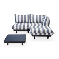Fatboy Paletti set Ecksofa / Sitzgruppe: Couchtisch 90 x 90 cm + Sofa L 180 cm (Armlehne rechts) -  - Blau