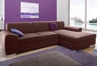 DOMO collection Ecksofa »Ricardo«, mit Recamiere, wahlweise mit Bettfunktion