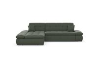 DOMO collection Ecksofa »Moric«, im XXL-Format, wahlweise mit Bettfunktion und Armlehnenverstellung, inklusive loser Zierkissen, frei im Raum stellbar