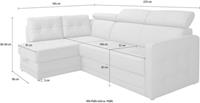 Exxpo - sofa fashion Ecksofa, wahlweise mit Bettfunktion und Bettkasten