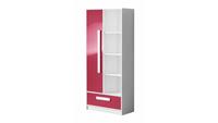 Stylefy Goldie Kleiderschrank III Weiß Rosa