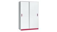 Stylefy Taira VI Kleiderschrank Weiß Rosa