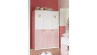 Stylefy Emilie II Kleiderschrank Weiß Pastellrosa