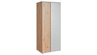 Stylefy Artemisia SU Kleiderschrank Hellgrau/ Eiche