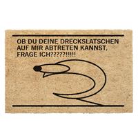 GetDigital Erzaehlmirnix Fußmatte - Lustige Türmatte für Fans der Nadja Hermann Comics - Offizielles Lizenzprodukt - Aus 100% Natürlicher Kokosfaser, 40 x 60 x 2 cm