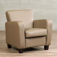 ShopX Leren fauteuil believe bruin, bruin leer, bruine stoel
