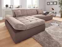 Domo Collection Ecksofa PB Moric, im XXL-Format, wahlweise mit Bettfunktion und Armteilverstellung, frei im Raum stellbar