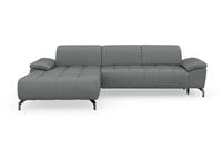 Sit&More Ecksofa Cool, wahlweise mit Kopfteilverstellung und Vorziehsitz, motorisch, mit schwarzen Füßen