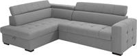 Exxpo - Sofa Fashion Ecksofa, Steppung im Sitzbereich, Wahlweise mit Bettfunktion und Bettkasten, inklusive 3 verstellbaren Kopfstützen