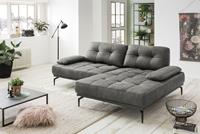 exxpo - sofa fashion Hoekbank Inclusief zitdiepteverstelling, verstelbare armleuning, metalen poten