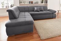 Domo Collection Ecksofa NMoric, Ottomane, wahlweise mit Bettfunktion und Armlehnenverstellung