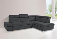 exxpo - sofa fashion Hoekbank met ottomane en naar keuze met slaapfunctie en bedkist