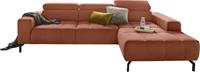 Domo Collection Ecksofa Cunelli, inklusive 6-fach verstellbarer Kopfteilverstellung