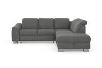 Sit&More Ecksofa Durness, mit Federkern und hochwertigen Edelstahlfüßen, wahlweise mit Kopfteilverstellung, Bettfunktion und Stauraum oder mit Bettfunktion und Bettkasten