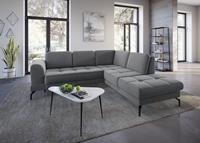 Sit&More Ecksofa Bendigo V, inklusive Sitztiefenverstellung, Bodenfreiheit 15 cm, wahlweise in 2 unterschiedlichen Fußfarben