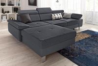 Exxpo - Sofa Fashion Ecksofa, mit Kopf- bzw. Rückenverstellung, wahlweise mit Bettfunktion und Bettkasten