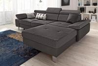 Exxpo - Sofa Fashion Ecksofa, mit Kopf- bzw. Rückenverstellung, wahlweise mit Bettfunktion und Bettkasten