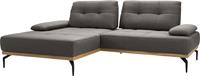 exxpo - sofa fashion Hoekbank Inclusief zitdiepteverstelling, verstelbare armleuning, metalen poten