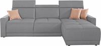 Domo Collection Ecksofa Ava, mit Recamiere, Federkern wahlweise mit Kopfteilverstellungen