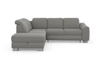 Sit&More Ecksofa Durness, mit Federkern und hochwertigen Edelstahlfüßen, wahlweise mit Kopfteilverstellung, Bettfunktion und Stauraum oder mit Bettfunktion und Bettkasten