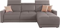 Domo Collection Ecksofa Ava, mit Recamiere, Federkern wahlweise mit Kopfteilverstellungen