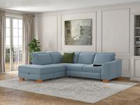 Sit&More Ecksofa Durness, mit Federkern und hochwertigen Massivholzfüßen, wahlweise mit Kopfteilverstellung, Bettfunktion und Stauraum oder mit Bettfunktion und Bettkasten