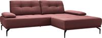 exxpo - sofa fashion Hoekbank Inclusief zitdiepteverstelling, verstelbare armleuning, metalen poten